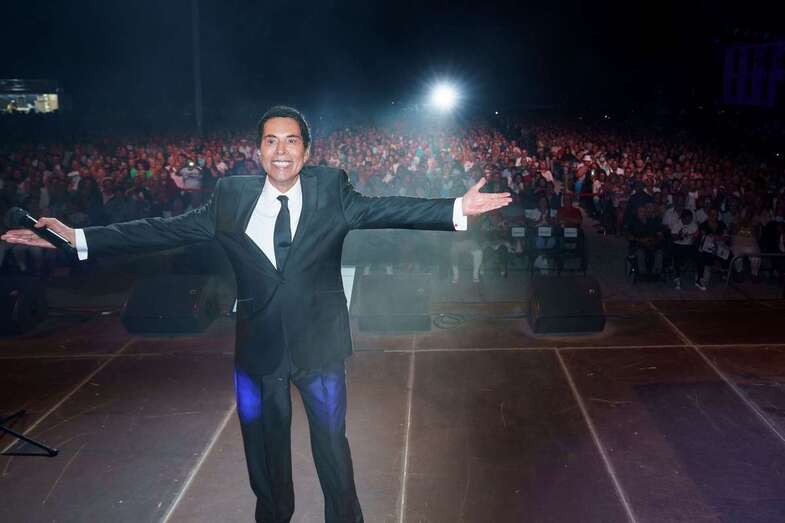Vélez llenó días atrás la plaza de Candelaria durante el concierto que ofreció con motivo de las fiestas patronales/TA.